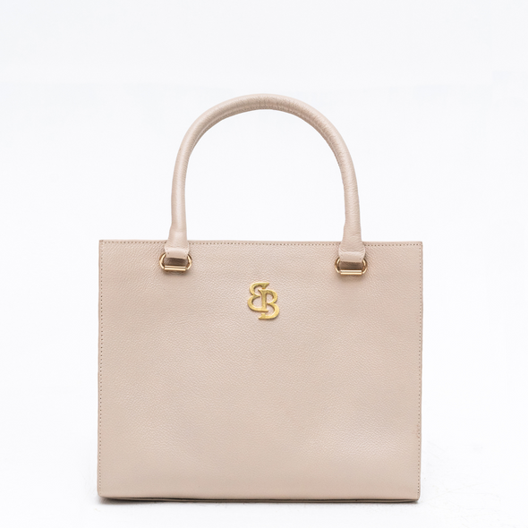 COW MILLED LEATHER BOX BAG