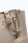 COW MILLED LEATHER BOX BAG