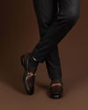 RICH BROWN CALF LEATHER HORSEBIT LOAFER (ROYAL STRAP)